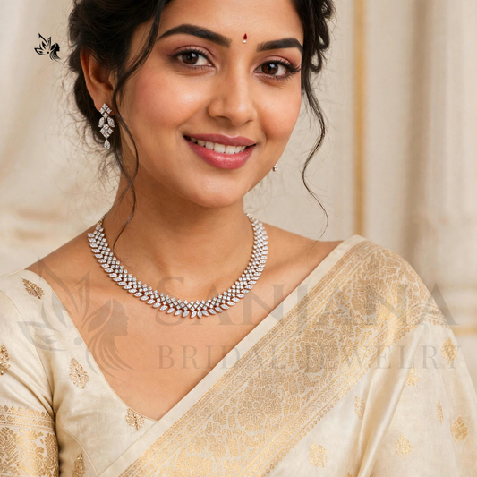 Royal Kundan & AD Stone Bridal Necklace Set with Matching Earrings