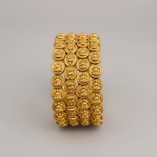 Antique Temple Gold Replica Bangles | Traditional Bridal Bangles
