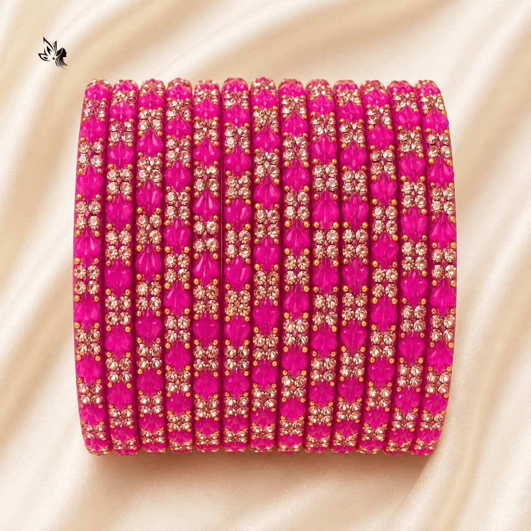 Exquisite Handcrafted Glass Bangles Set – Vibrant Multi-Color Trending Designs