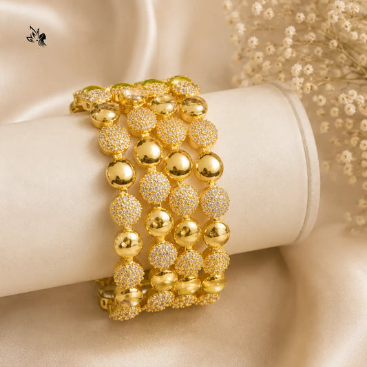 Premium Gold AD solid round Bangles for Women