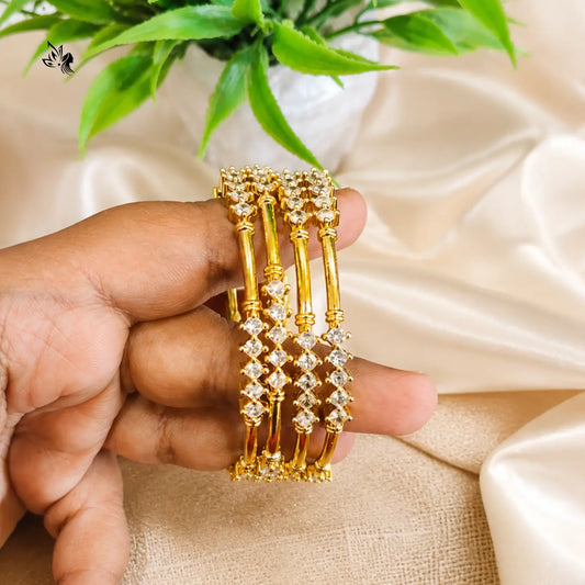 Gold Replica AD Bangles for Women | Premium Bridal Bangles Online