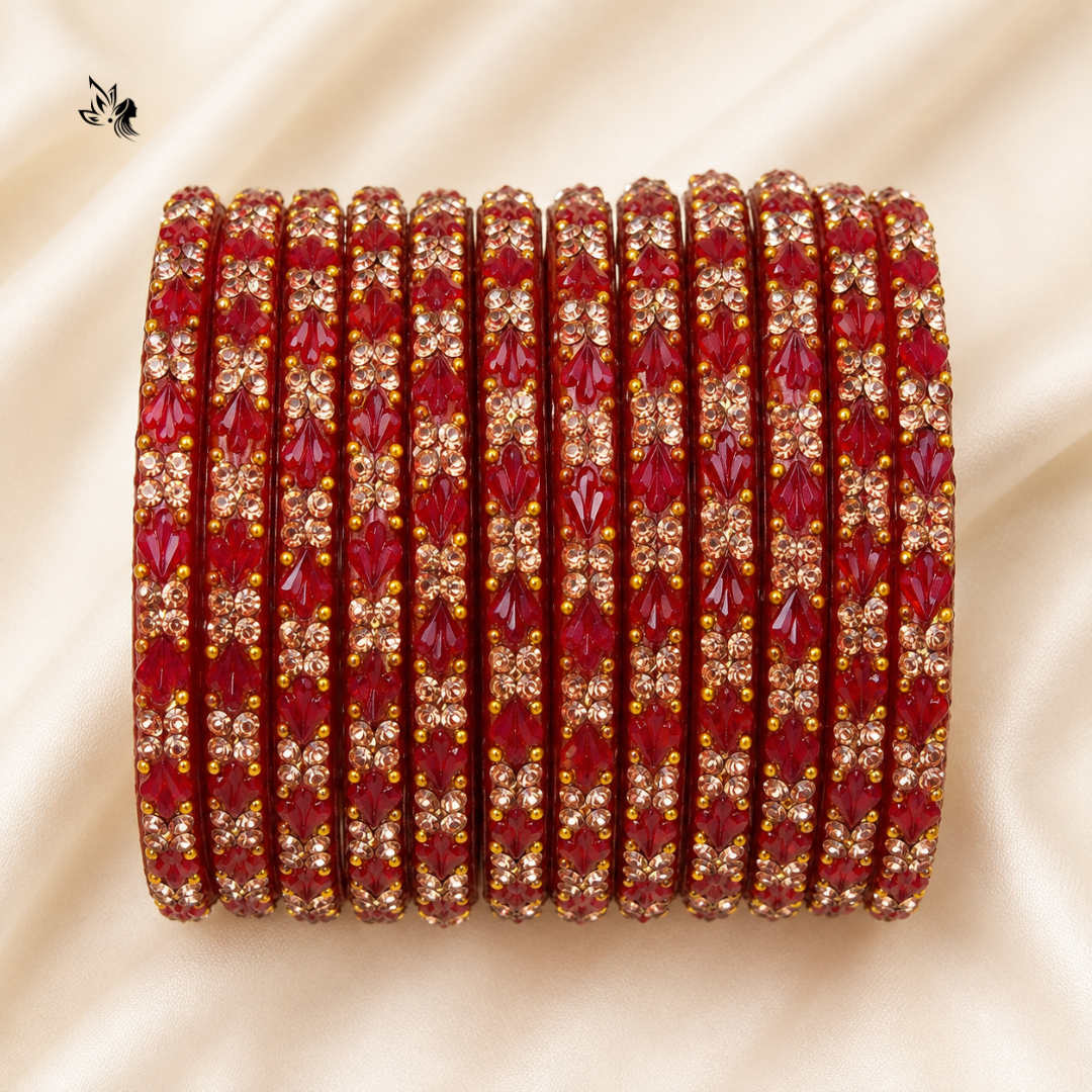 Exquisite Handcrafted Glass Bangles Set – Vibrant Multi-Color Trending Designs