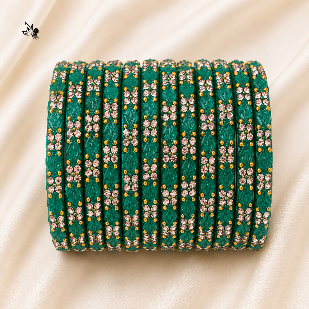 Exquisite Handcrafted Glass Bangles Set – Vibrant Multi-Color Trending Designs
