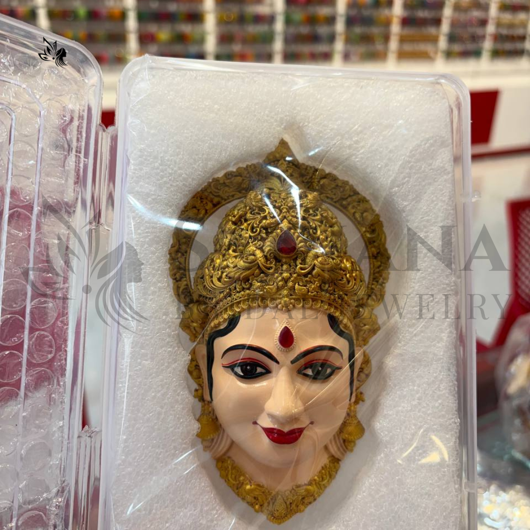 Lakshmi Amman Face Idol for Varalakshmi Vratham | Divine Pooja Decoration