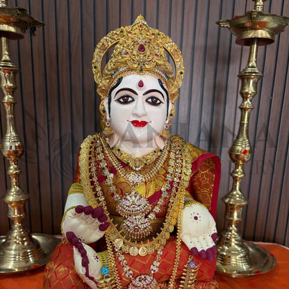 Lakshmi Amman Face Idol for Varalakshmi Vratham | Divine Pooja Decoration