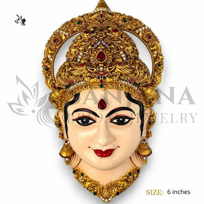 Lakshmi Amman Face Idol for Varalakshmi Vratham | Divine Pooja Decoration
