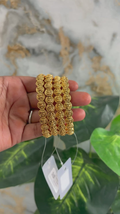 Antique Temple Gold Replica Bangles | Traditional Bridal Bangles