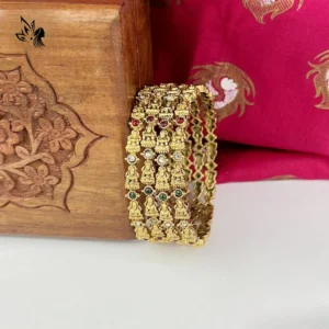 Colored stone traditional bangle