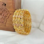 Classic Plain Gold Stoned Bangles